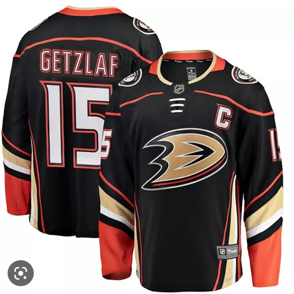 *SOLD* Official Ryan Getzlaf Anaheim Ducks Black Home Breakaway Jersey Reg.$175